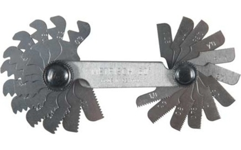 Brownells Metric thread pitch gauge